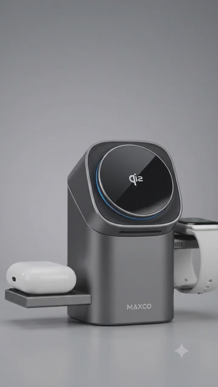 Three‑in‑One Magnetic Fast Charger Phone Bracket